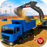 Heavy Excavator Crane: Construction City Truck 3D